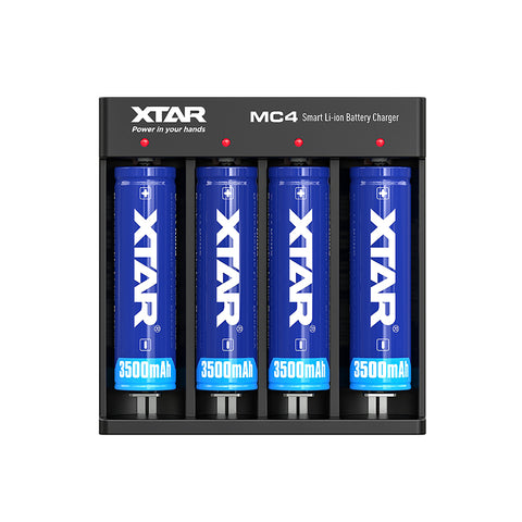 Xtar Mc4 Smart Charger Micro USb 1-4 Li-Ion 3.6/3.7 V Battery Dc 5V 2.1A