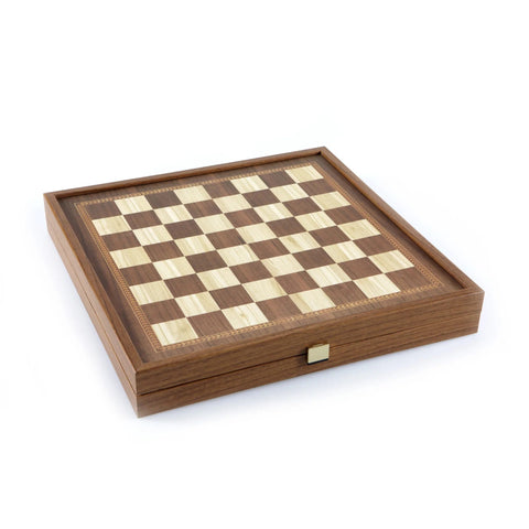 Classic Style 4-in-1 Combo Game Set: Chess, Backgammon, Ludo & Snakes (L size) Manopoulos