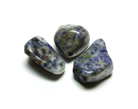 White Spot Sodalite Tumble Stones Tumble Crystals 500 Grams Bag Lo Scarabeo Cr22