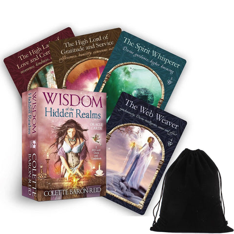 Wisdom Of The Hidden Realms Oracle Cards Deck And Guidebook Divine With Bag