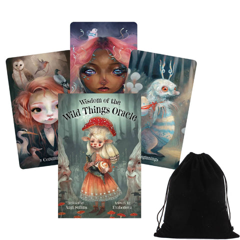 Wisdom of the Wild things Oracle Cards Deck & Guidebook Evaboneva With Bag
