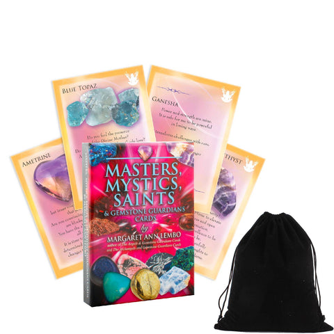 Masters Mystics Saints & Gemstone Guardians Cards Deck Findhorn Esoteric With Bag