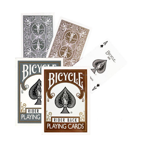 2 Bicycle Rider Back Playing Cards Decks 1 Brown 1 Grey Deck Poker USpc