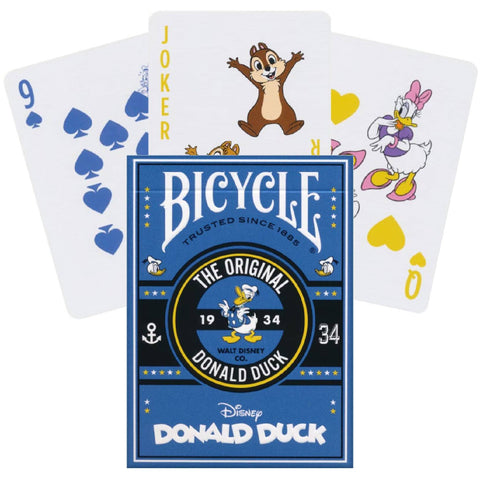 Bicycle Donald Duck Playing Cards Deck Disney Original Poker Size Blue