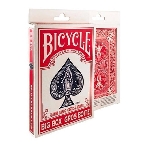 Bicycle Big Box Playing Cards Red Color Gros Boite Rider Back Design