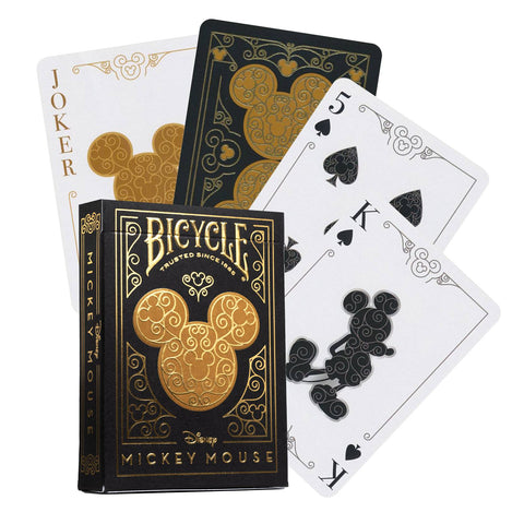Bicycle Disney Mickey Mouse Black & Gold Playing Cards Deck Poker Size USA