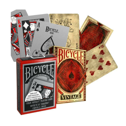 2 Decks Bicycle 1 Vintage Classic And 1 Tragic Royalty Playing Cards Deck