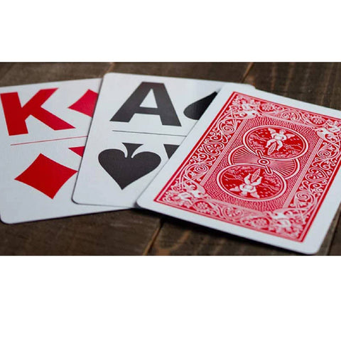 Bicycle Large Print Bridge Size Playing Cards Deck Super Jumbo Red USPCC