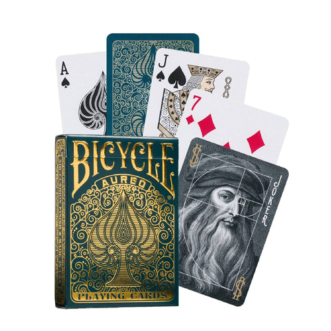 Bicycle Aureo Green Playing Cards Deck Poker Size Air-Cushion Finish USpcc