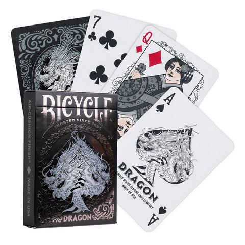Bicycle Dragon Black Playing Cards Deck Original Poker Size Premium