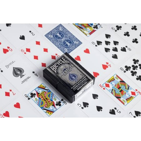 Bicycle Prestige 100% Plastic Playing Cards Deck Blue Standard Index USpcc