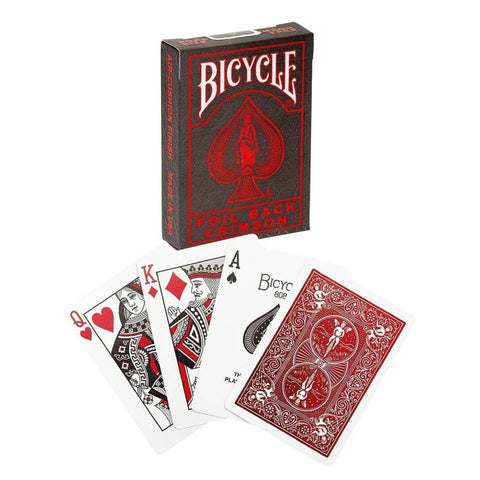 Bicycle Foil Metal Luxe Red NEW Edition Rider Back Playing Cards Deck USpcc
