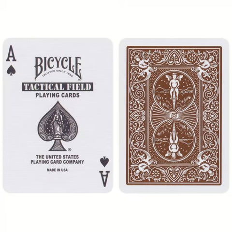 Bicycle Tactical Field Playing Cards Deck Brown USa Standard Brown