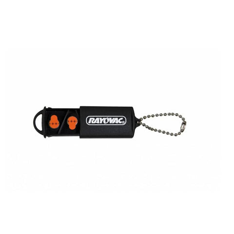 Rayovac Hearing Aid Battery Holder Black Storage For 3 Batteries Key Chain