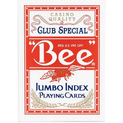Bee Jumbo Index Red Deck Poker Playing Cards Bicycle Magic Tricks Casino