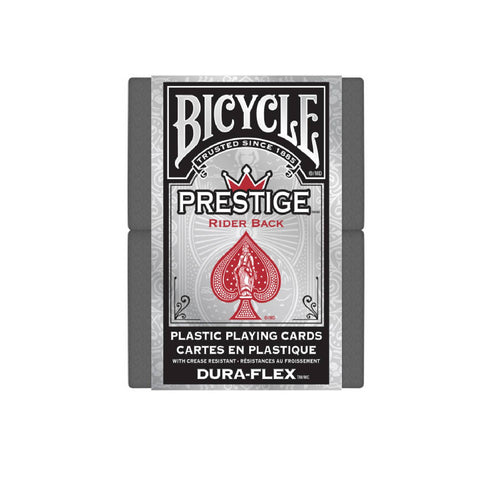 Bicycle Prestige 100% Plastic Playing Cards Deck Red Standard Index USpcc
