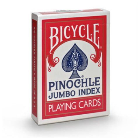 Bicycle Pinochle Jumbo Playing cards Color Red