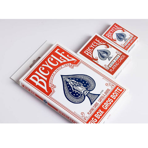 Bicycle Big Box Playing Cards Red Color Gros Boite Rider Back Design