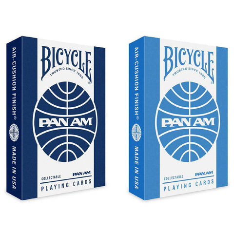 Bicycle Pan Am 2 Pack Playing Card Deck In Travel Tin Light Dark Blue