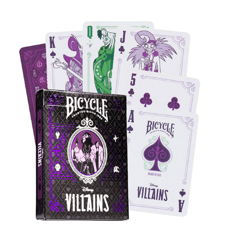 Bicycle Disney Villains Playing Cards Purple Deck Poker Size Made In USA
