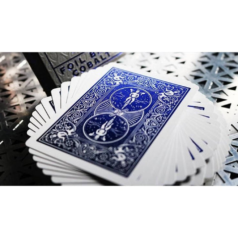 Bicycle Foil Metal Luxe Blue NEW Edition Rider Back Playing Cards Deck USpcc