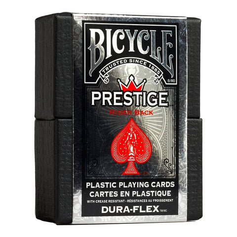 Bicycle Prestige 100% Plastic Playing Cards Deck Red Standard Index USpcc