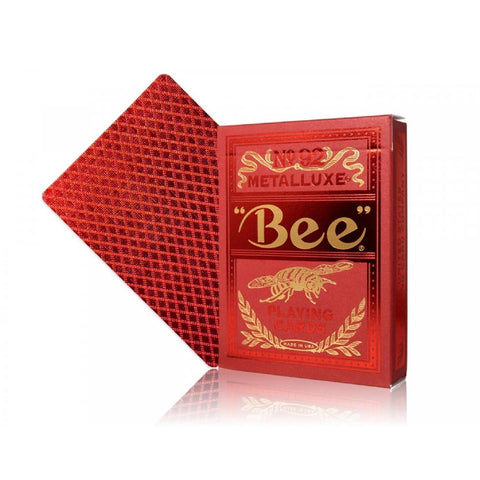 Bicycle Bee Metalluxe Red No92 Playing Card Deck Magic Tricks Premium Casino