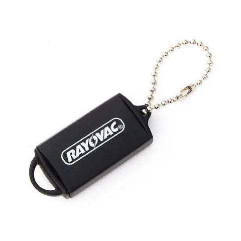 Rayovac Hearing Aid Battery Holder Black Storage For 3 Batteries Key Chain