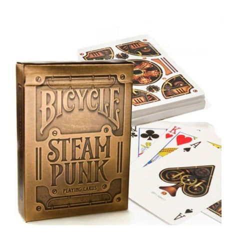 Bicycle Steampunk Gold Playing Cards – Premium Poker Deck