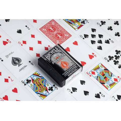 Bicycle Prestige 100% Plastic Playing Cards Deck Red Standard Index USpcc