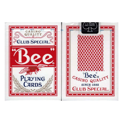 Bee Standard Index Red Playing Cards Bicycle Magic Tricks Casino USpcc
