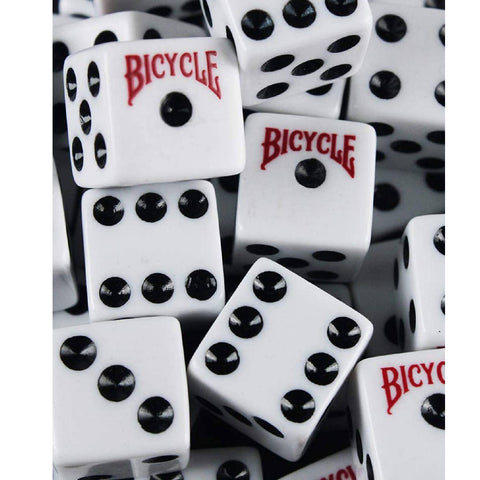 Bicycle 5 Dice Set Games Playing Dices Accessories Casino White Dice Logo
