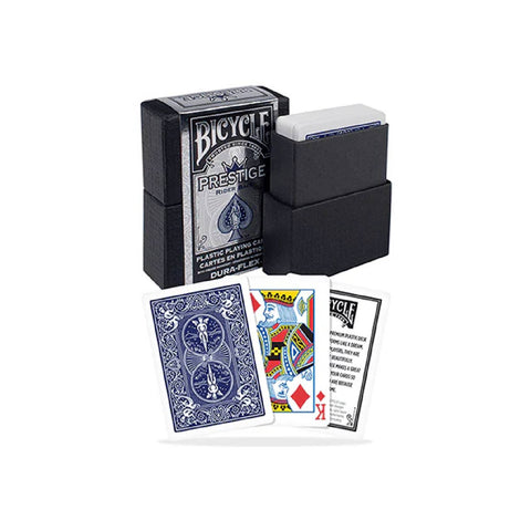 Bicycle Prestige 100% Plastic Playing Cards Deck Blue Standard Index USpcc