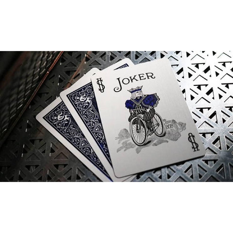 Bicycle Foil Metal Luxe Blue NEW Edition Rider Back Playing Cards Deck USpcc