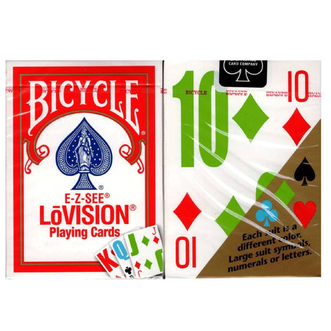Bicycle E-Z-SEE LoVision Playing cards Red