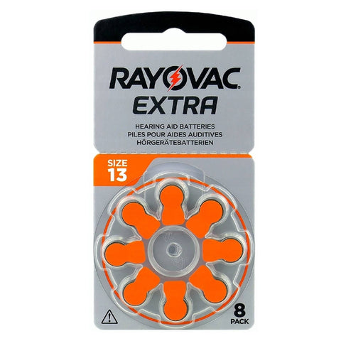 72x Rayovac Extra Size 13 Hearing Aid Batteries 8Bl PR48 1.45V Zinc Air