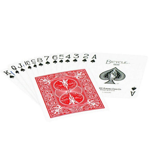 Bicycle Rider Back Standard Index Gold Playing Cards Poker Magic Tricks Red