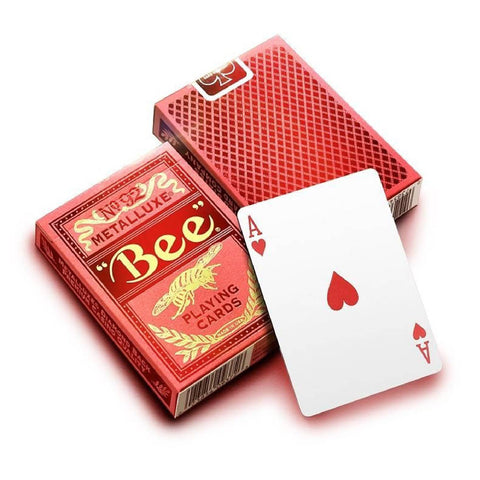 Bicycle Bee Metalluxe Red No92 Playing Card Deck Magic Tricks Premium Casino