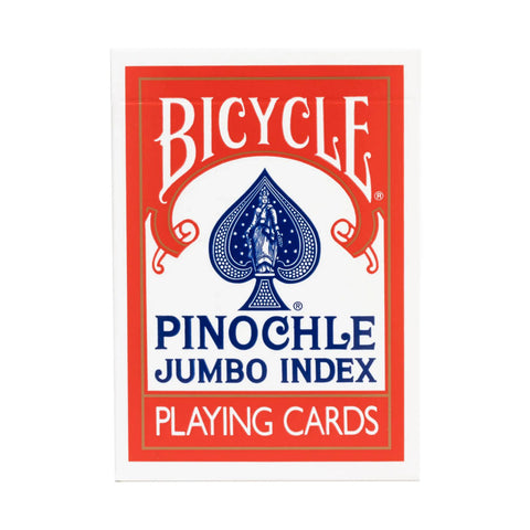 Bicycle Pinochle Jumbo Playing cards Color Red