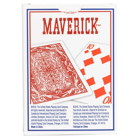 Bicycle Maverick Cards – Red Deck – Standard Index Poker Size