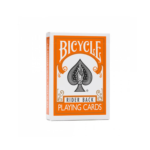 Bicycle Orange Playing Cards Deck Rider Back Magic Tricks Poker USpcc