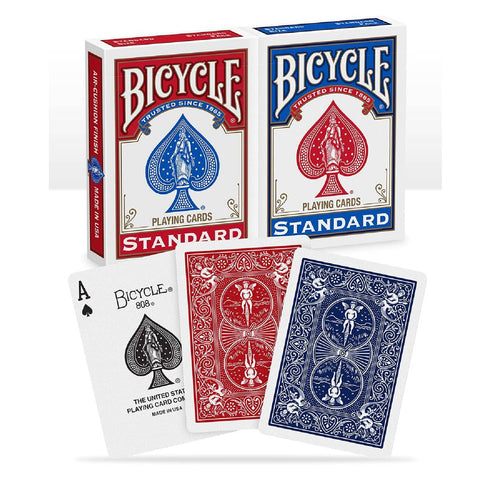 Bicycle Standard Rider Back Blister Pack 2 Decks Playing Cards 1 Red 1 Blue