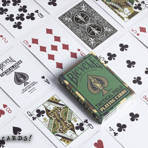 Bicycle Tactical Field Playing Cards Deck Green USa Standard Green