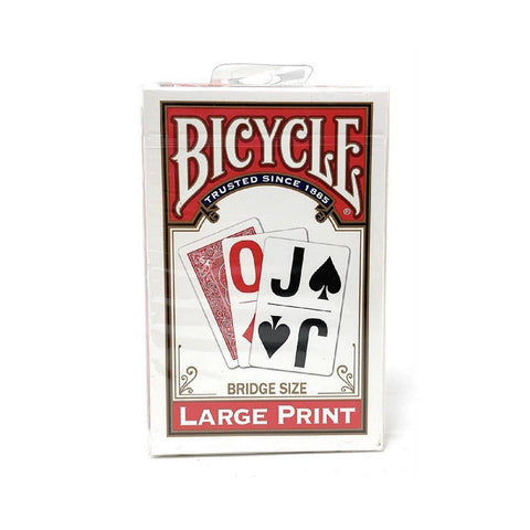 Bicycle Large Print Bridge Size Playing Cards Deck Super Jumbo Red USPCC