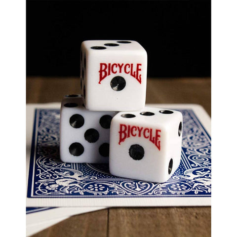 Bicycle 5 Dice Set Games Playing Dices Accessories Casino White Dice Logo