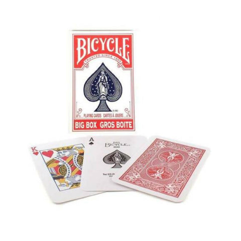 Bicycle Big Box Playing Cards Red Color Gros Boite Rider Back Design