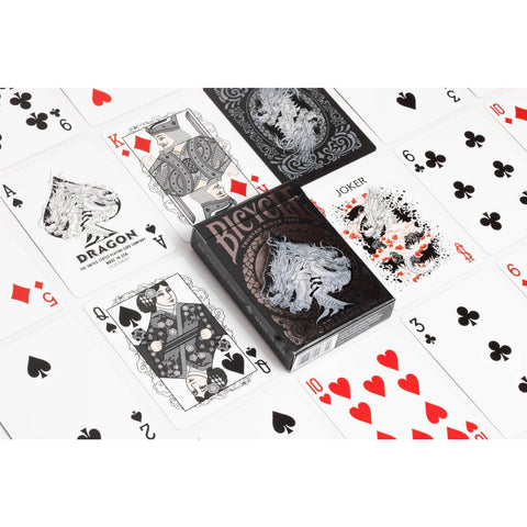 Bicycle Dragon Black Playing Cards Deck Original Poker Size Premium
