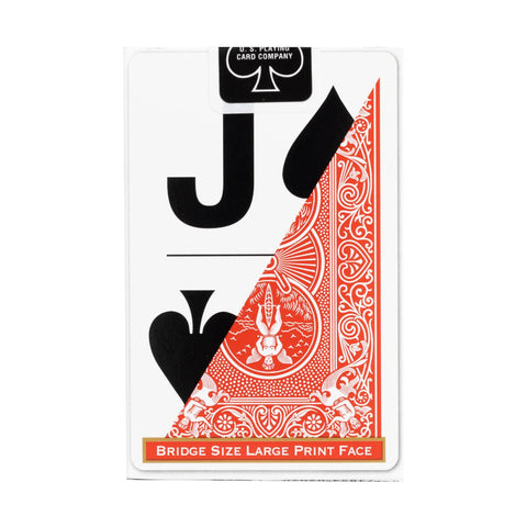 Bicycle Large Print Bridge Size Playing Cards Deck Super Jumbo Red USPCC