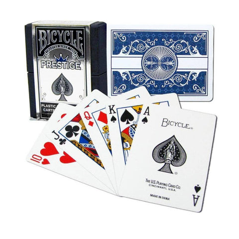 Bicycle Prestige 100% Plastic Playing Cards Deck Blue Standard Index USpcc