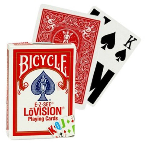 Bicycle E-Z-SEE LoVision Playing cards Red